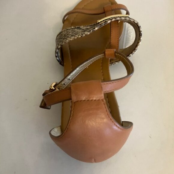 Coach Harriet Snakeskin Print Sandals Size 7 - Picture 3 of 7